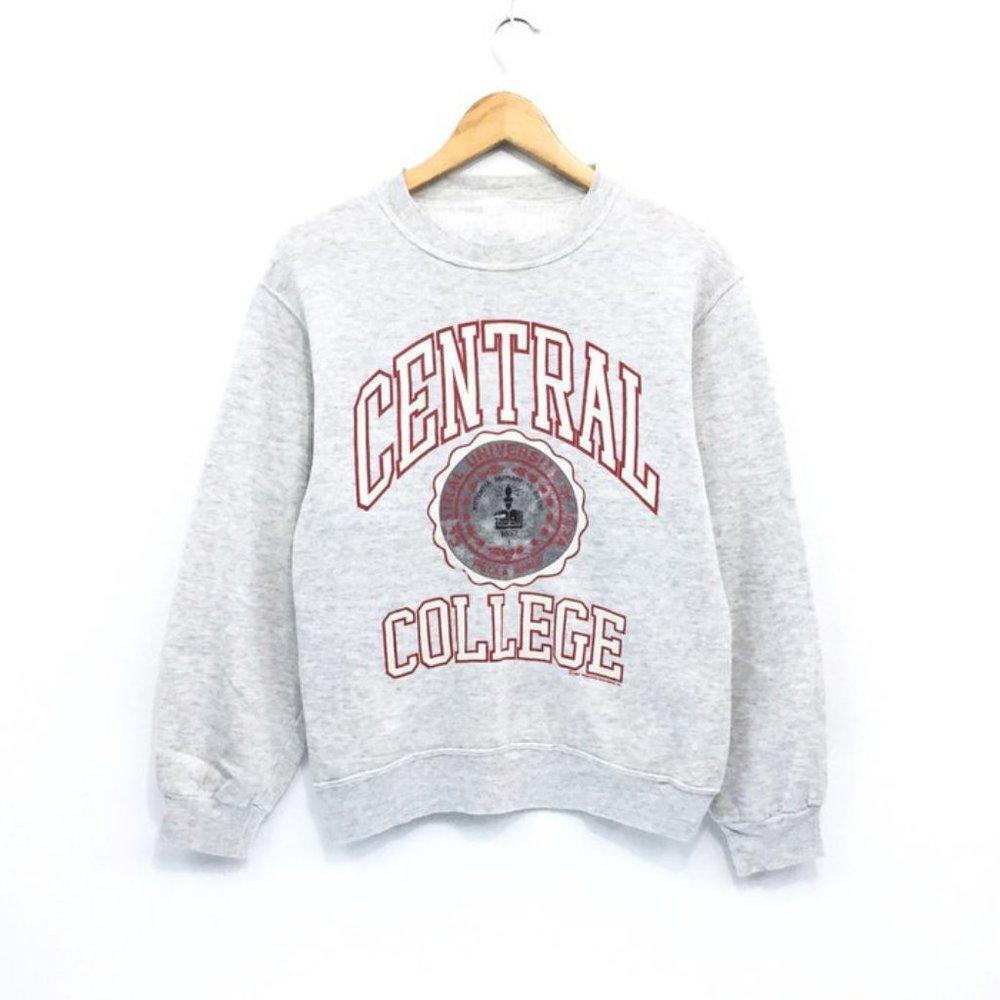 80_S Central University Of Iowa 1987 Big Central College Sweatshirt Men